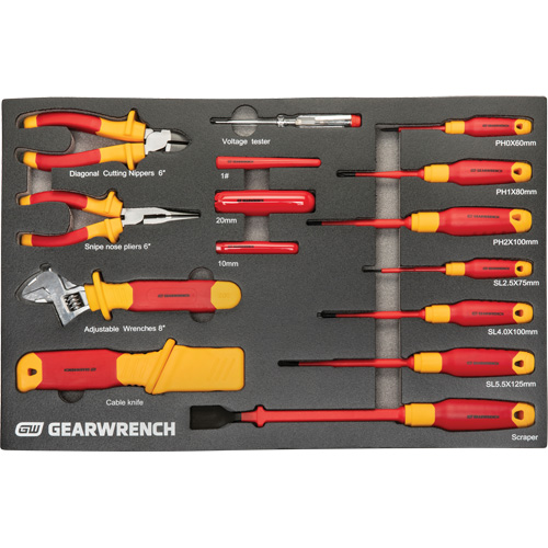 Jeu d'outils VDE isol&eacute;s, 1000 V, 72 M Moffatt Supply & Specialties