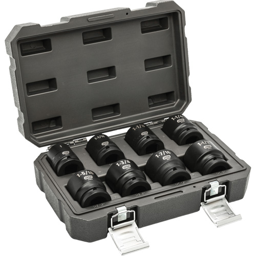 Jeu de douilles SAE &agrave; 6 pans, 8 Mcx, Chocs, Prise de 3/4" Moffatt Supply & Specialties