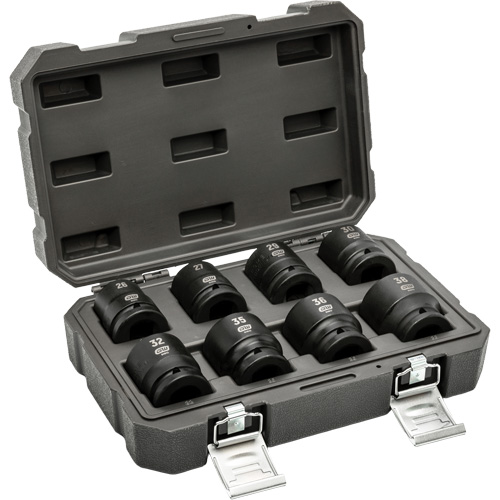 Jeu de douilles m&eacute;triques &agrave; 6 pans, 8 Mcx, Chocs, Prise de 3/4" Moffatt Supply & Specialties