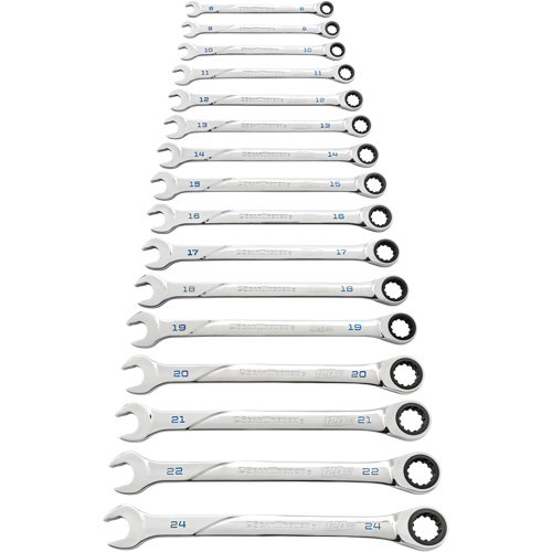 Jeu de cl&eacute;s 120XP Universal Spline XL, Combinaison &agrave; cliquet, 16 morceaux, M&eacute;trique Moffatt Supply & Specialties