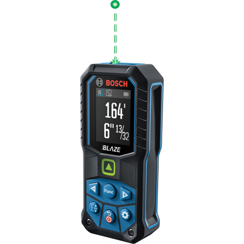 BLAZE Green Beam Laser Measure, 0' - 165' (0 m - 50.2 m) Range, Digital (Electronic) Moffatt Supply & Specialties