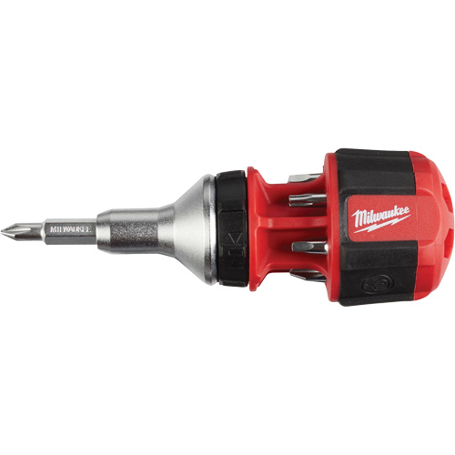 Tournevis compact &agrave; cliquet 8-en-1 &agrave; embouts multiples avec porte-embout de 1/4", Prise Coussin&eacute;e Moffatt Supply & Specialties