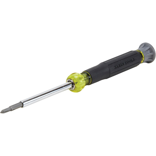 4-in-1 Multi-Bit Electronics Screwdriver with Slotted & Phillips Bits, 6-1/2" L, Cushion Grip Handle Moffatt Supply & Specialties