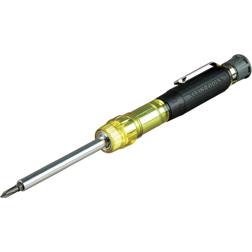 Tournevis multi-embouts pour &eacute;lectroniques 4-en-1, 6-5/8" lo, Prise Coussin&eacute;e Moffatt Supply & Specialties