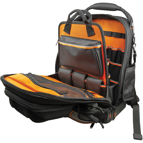 Sac &agrave; outils dorsal Tradesman Pro Tool Master, 11" lo x 13-1/2" la, Noir/Gris/Orange, Polyester Moffatt Supply & Specialties