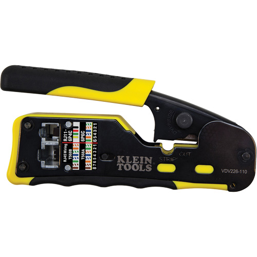 Ratcheting Ethernet Cable Crimper/Stripper/Cutter for Pass-Thru Connectors Moffatt Supply & Specialties