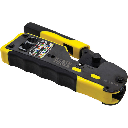 Ratcheting Ethernet Cable Crimper/Stripper/Cutter for Pass-Thru Connectors Moffatt Supply & Specialties