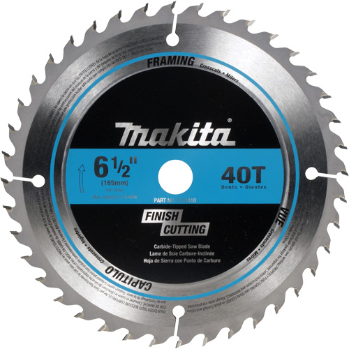 Lame de scie circulaire &agrave; pointe carbure pour coupe transversale fine, 6-1/2", 40 dents, Pour Bois Moffatt Supply & Specialties