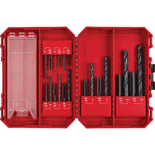 M3 to M12 Metric Straight Flute Plug Tap & Drill Bit Set, 20 Pieces Moffatt Supply & Specialties