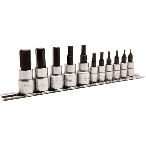 Magnetic Metric Bit Socket Set JMHB-11M, Hex, 1/4"/3/8" Drive, 11 Pcs Moffatt Supply & Specialties