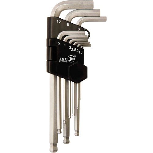 Magnetic Ball Nose Hex Key Set JMHK-9M, 9 Pcs., Metric Moffatt Supply & Specialties