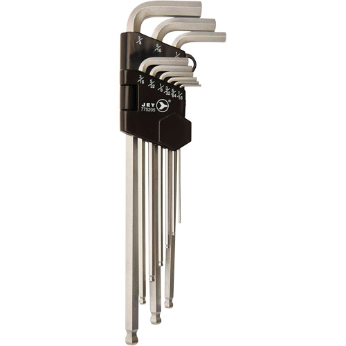 Extra-Long Magnetic SAE Ball Nose Hex Key Set JMHK-9SL, 9 Pcs., Imperial Moffatt Supply & Specialties