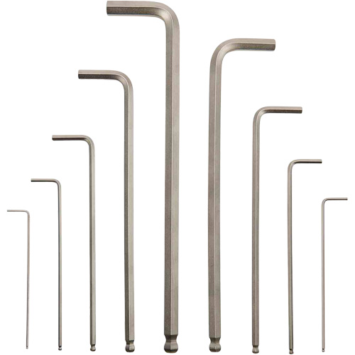 Extra-Long Magnetic SAE Ball Nose Hex Key Set JMHK-9SL, 9 Pcs., Imperial Moffatt Supply & Specialties
