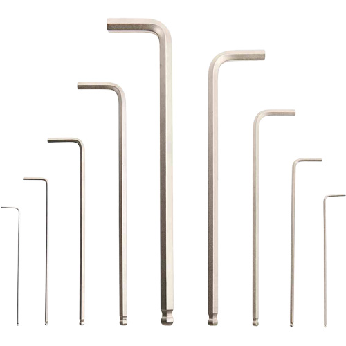 Extra-Long Magnetic Ball Nose Hex Key Set JMHK-9ML, 9 Pcs., Metric Moffatt Supply & Specialties
