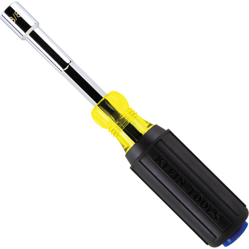 Colour-Coded Hollow-Shaft Heavy-Duty Nut Driver, 3/8" Drive, 8" L, Magnetic Moffatt Supply & Specialties