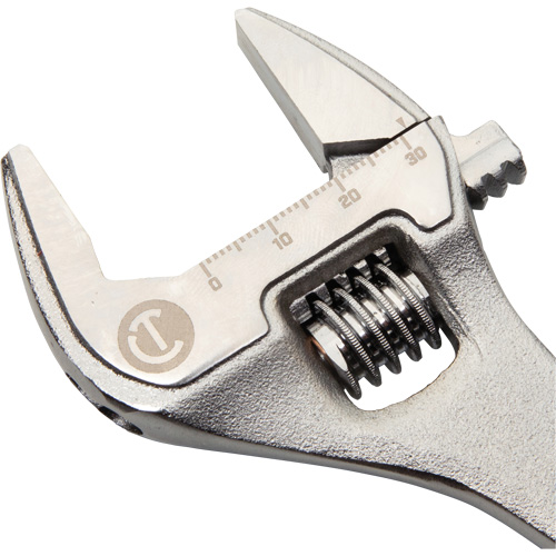 Adjustable Wrench with Quick-Fit-Jaw, 8" L, 1-3/16" Max Width, Chrome Moffatt Supply & Specialties