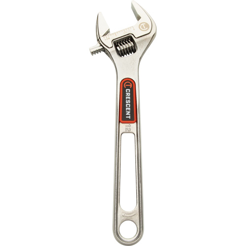 Adjustable Wrench with Quick-Fit-Jaw, 12" L, 1-11/16" Max Width, Chrome Moffatt Supply & Specialties