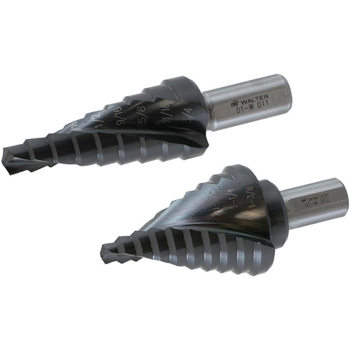 Multi-Step Drill Bit, 1/4" - 1-3/8" , 1/8" Increments, High Speed Steel Moffatt Supply & Specialties