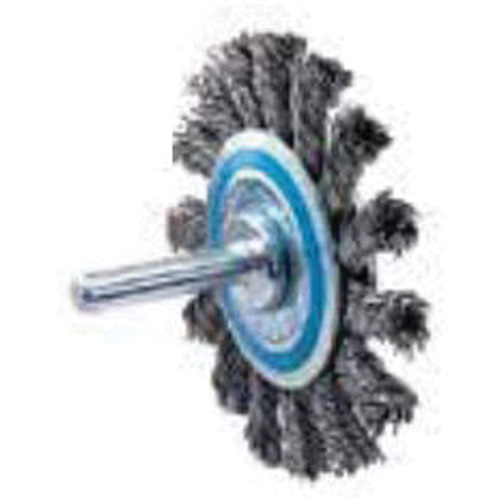 Knot Twisted Mounted Wire Wheel, 2-3/4" Dia., 0.02" Fill Moffatt Supply & Specialties