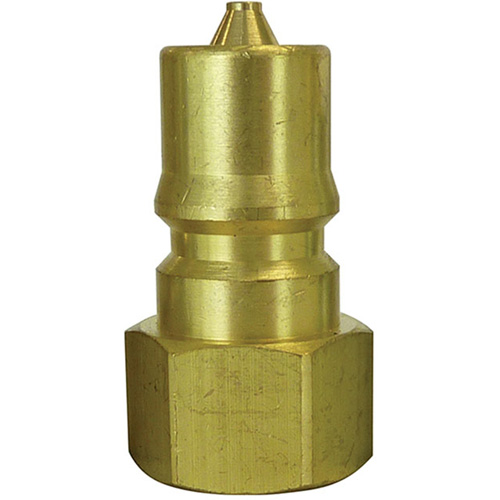 Hydraulic Quick Coupler Plug, 1/4" Dia., Brass Moffatt Supply & Specialties