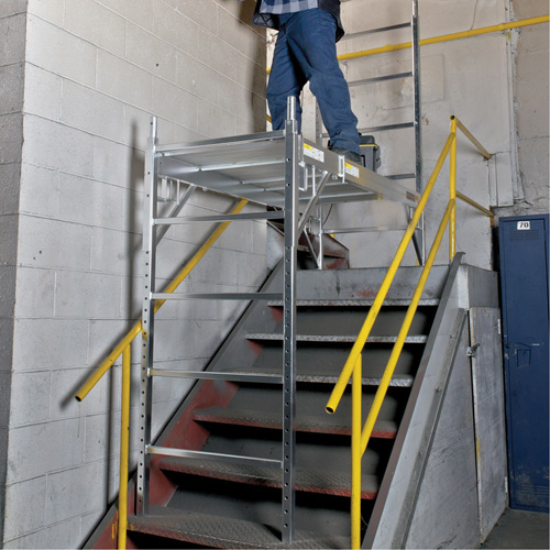 Mobile Work Scaffolding - Maxi Square Scaffolding, Aluminum Frame, 74" D x 75" H Moffatt Supply & Specialties