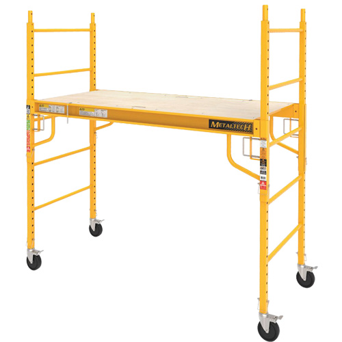 Mobile Work Scaffolding - Maxi Square Scaffolding, Steel Frame, 74" D x 74" H Moffatt Supply & Specialties