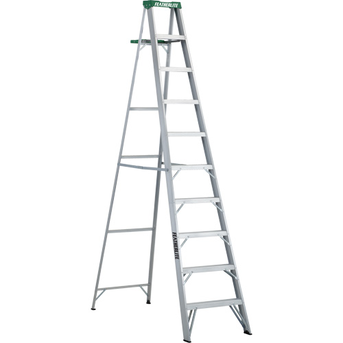 Commercial Duty Stepladders (2400 Series), 10', Aluminum, 225 lbs. Capacity, Type 2 Moffatt Supply & Specialties