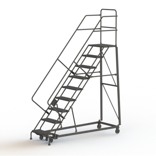 &eacute;chelles robustes en angle de s&eacute;curit&eacute;, 9 marches, Perfor&eacute;, Inclinaison 50°, Hauteur 90" Moffatt Supply & Specialties