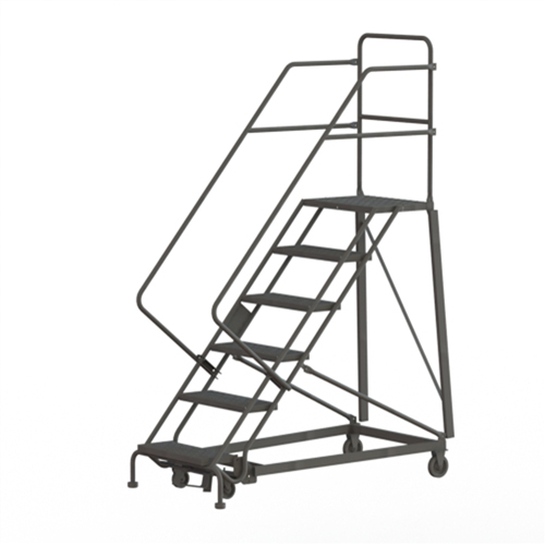 &eacute;chelles robustes en angle de s&eacute;curit&eacute;, 6 marches, Stri&eacute;, Inclinaison 50°, Hauteur 60" Moffatt Supply & Specialties
