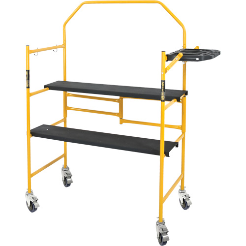 nsemble d'&eacute;chafaudage &agrave; montant de s&eacute;curit&eacute; & tablette pour outils de 4' Jobsite Series, Cadre Acier, 49-1/2" p x 57-3/4" h Moffatt Supply & Specialties