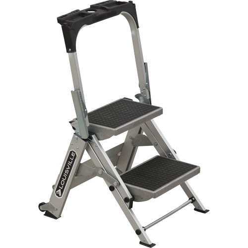 &eacute;chelle escabeau avec roues pivotantes, 2 marches, 23" x 21" x Hauteur 34,50" Moffatt Supply & Specialties