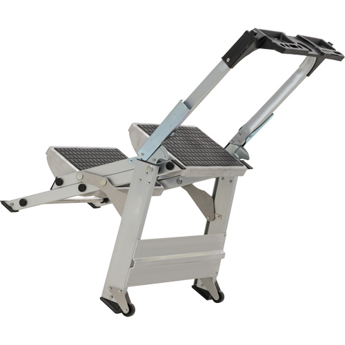 &eacute;chelle escabeau avec roues pivotantes, 2 marches, 23" x 21" x Hauteur 34,50" Moffatt Supply & Specialties