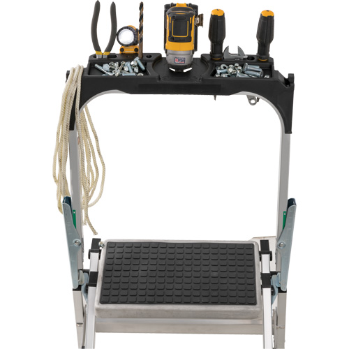 Tilt & Roll Step Stool Ladder, 3 Steps, 34" x 22" x 50.75" High Moffatt Supply & Specialties