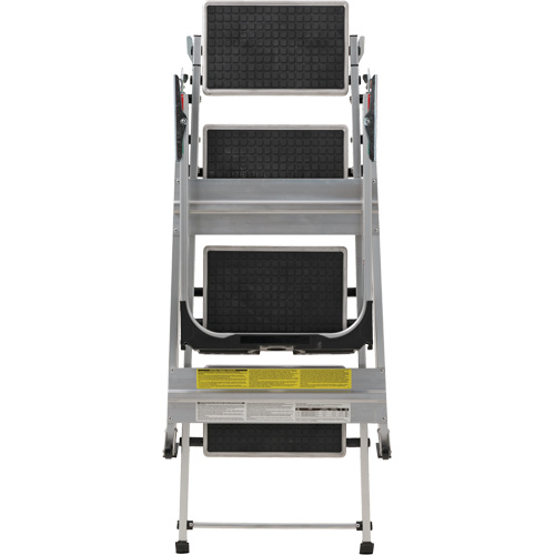 Tilt & Roll Step Stool Ladder, 4 Steps, 44.25" x 22.13" x 59" High Moffatt Supply & Specialties