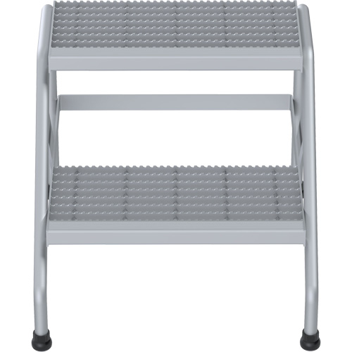 Aluminum Step Stand, 2 Step(s), 22-13/16" W x 24-9/16" L x 20" H, 500 lbs. Capacity Moffatt Supply & Specialties