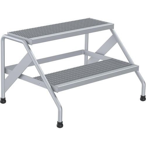 Escabeau en aluminium, 2 marche(s), 32-13/16" la x 24-9/16" lo x 20" h, Capacit&eacute; 500 lb Moffatt Supply & Specialties