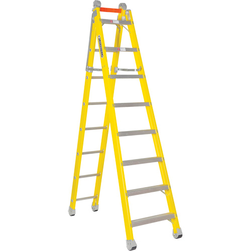 Step to Straight Ladder, 13.8', Fibreglass, 375 lbs., CSA Grade 1AA Moffatt Supply & Specialties