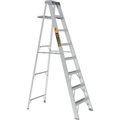 Step Ladder with Paint Tray, 8', Aluminum, 225 lbs. Capacity, Type 2 Moffatt Supply & Specialties
