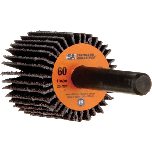 Standard Abrasives Flap Wheel, Aluminum Oxide, 60 Grit, 1" x 1" x 1/4" Moffatt Supply & Specialties