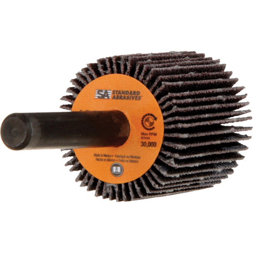 Meule &agrave; lamelles Standard Abrasives, Oxyde d'aluminium, Grain 120, 1" x 1" x 1/4" Moffatt Supply & Specialties