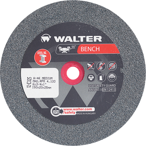 Bench Grinding Wheels, 6" x 3/4", 1" Arbor, 1 Moffatt Supply & Specialties