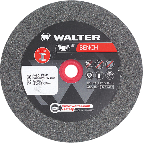 Bench Grinding Wheels, 6" x 1", 1" Arbor, 1 Moffatt Supply & Specialties