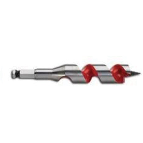 Longue m&egrave;che h&eacute;licoidale pour perceuse, Diam&egrave;tre de 15/16", Cannelure 3", Tige 7/16" hexagonal Moffatt Supply & Specialties
