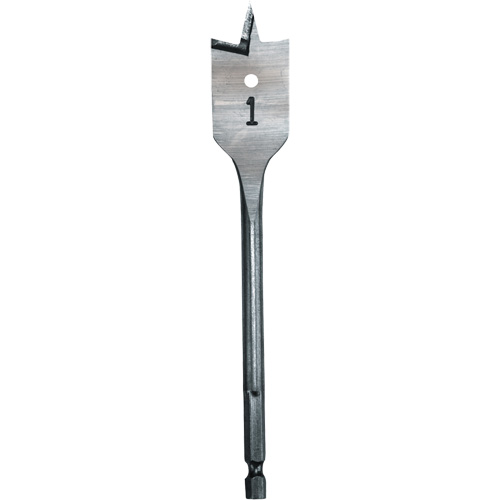 Flat Boring Bit, 1" Diameter, 1/4" Hex Shank, 6" Length Moffatt Supply & Specialties
