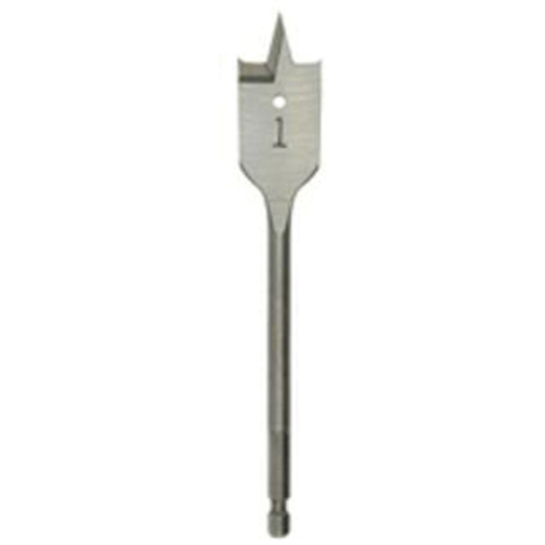 Flat Boring Bit, 1-1/8" Diameter, 1/4" Hex Shank, 6" Length Moffatt Supply & Specialties