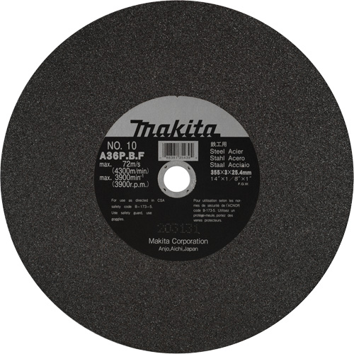 Metal Cutting Wheels, 14" x 1/8", 1" Arbor, Aluminum Oxide, 3900 RPM Moffatt Supply & Specialties