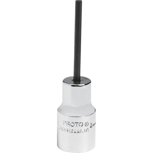 Standard Bit Socket, Hex, 2.5 mm x 1-7/8" L, 1/4" Drive Moffatt Supply & Specialties