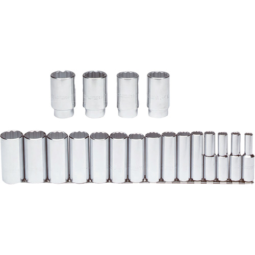 Jeu de douilles, 19 Mcx, Prise de 1/2", Profond Moffatt Supply & Specialties