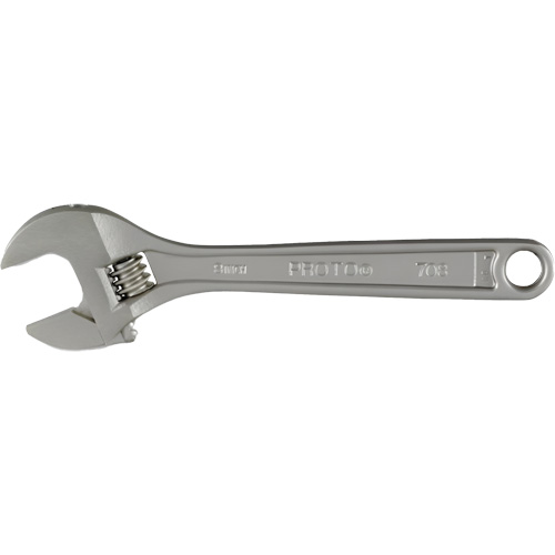Adjustable Wrench With CLIK-STOP&reg;, 8" L, Plain Moffatt Supply & Specialties