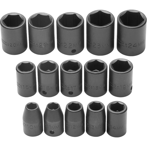 Jeu de douilles, Chocs, Prise 1/2", 6 pans Moffatt Supply & Specialties